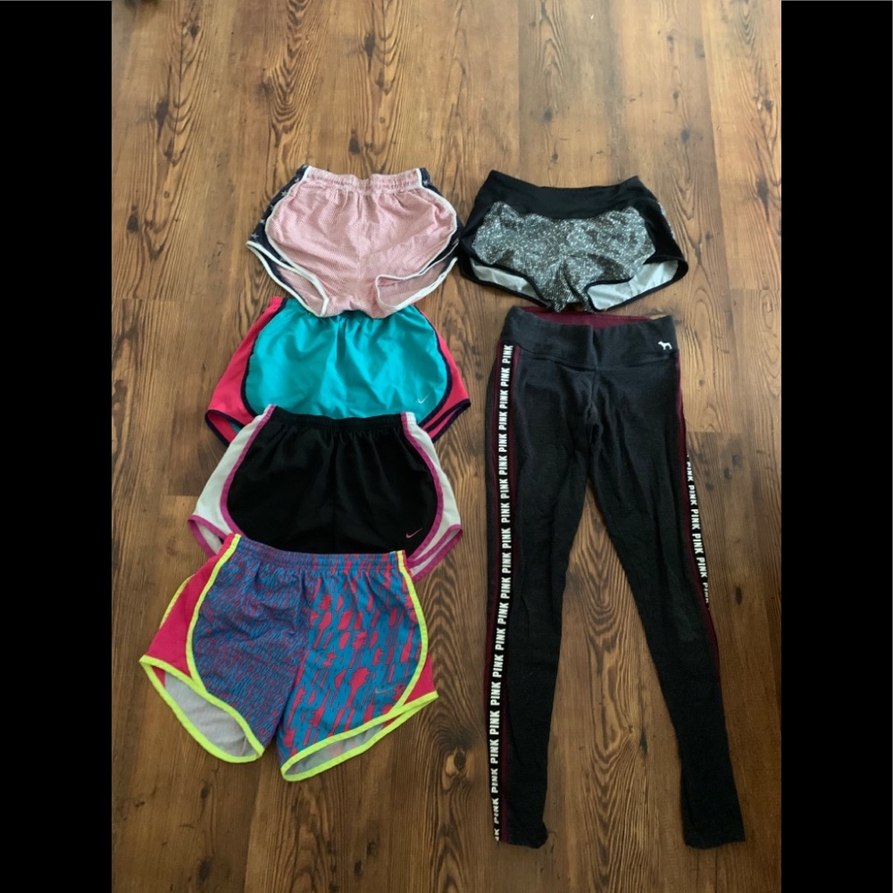 Nike shorts & pink leggings